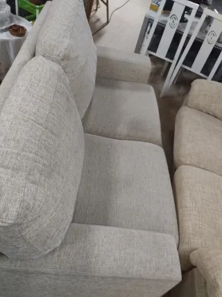 Sofá 2 plazas tela beige