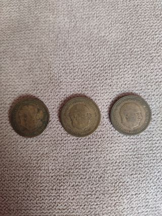 3 Monedas Peseta Rubia 1947