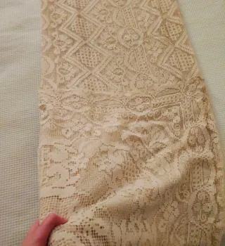 Manta antigua de filet años 50 / 60