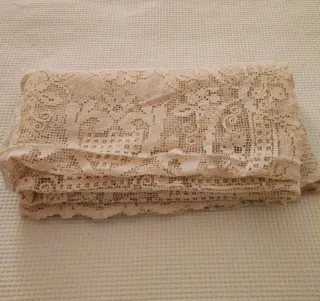 Manta antigua de filet años 50 / 60