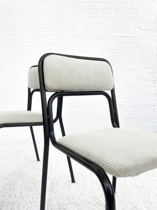 SILLAS BAUHAUS CORDUROY BLANCO. ITALY 70s