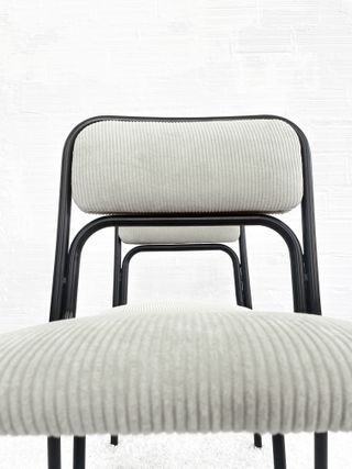 SILLAS BAUHAUS CORDUROY BLANCO. ITALY 70s