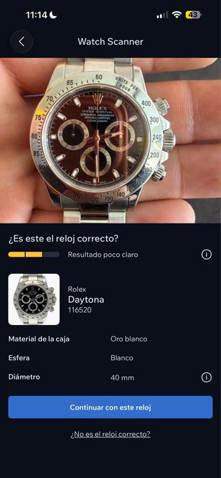 Rolex Daytona Marrón/Plata - Sin Set Completo