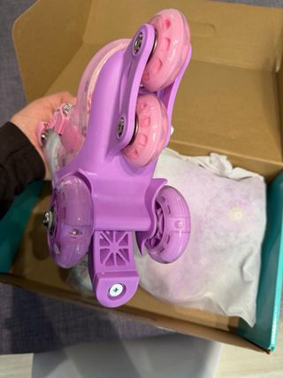 Patines Hykid Viola Niña Morado Flores