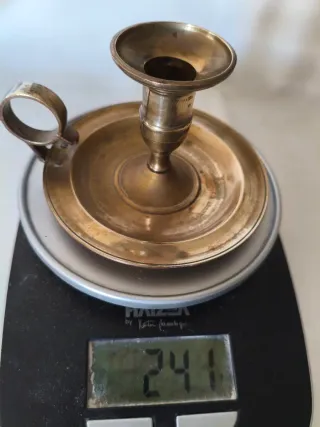 Candelabro/Palmatoria /bronce