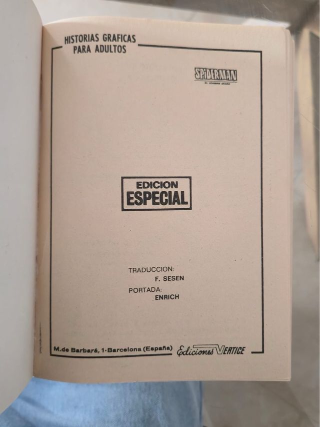 Comic Spiderman primera aparición Ed Vértice