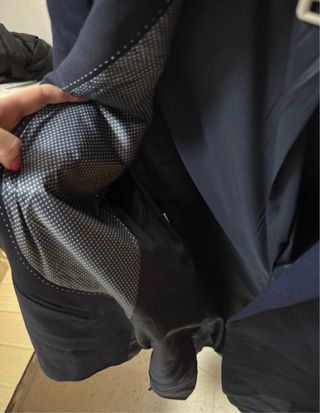 Chaqueta Zara Talla 50 Azul Marino Nueva