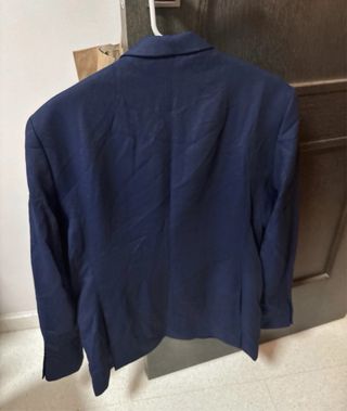 Chaqueta Zara Talla 50 Azul Marino Nueva