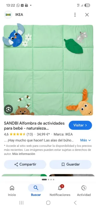 Manta de juegos con juguetes varios