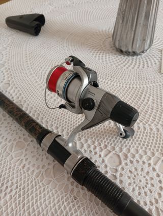 Caña y carrete pesca Caperlan y Shimano