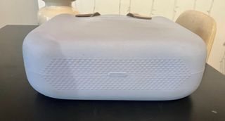 Bolso O bag azul y beige