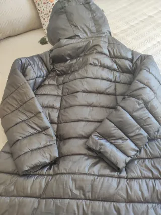 Anorak de plumas mujer gris