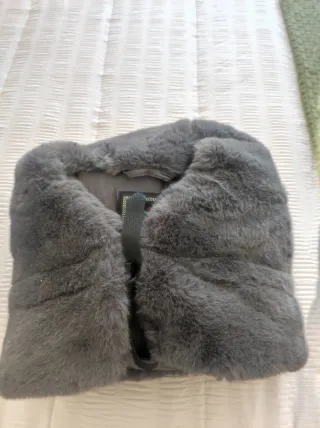 Anorak de plumas mujer gris