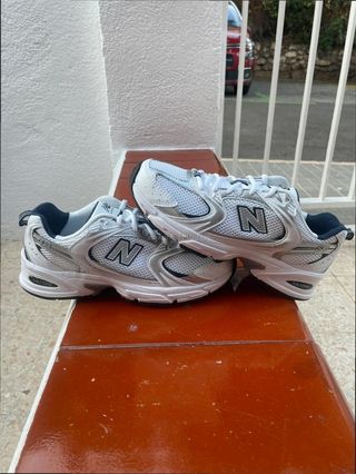 New Balance 530 Talla 40 Blanco/Plata/Azul