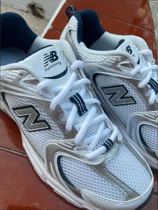 New Balance 530 Talla 40 Blanco/Plata/Azul