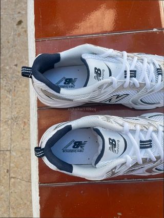 New Balance 530 Talla 40 Blanco/Plata/Azul