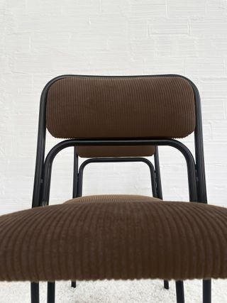 SILLAS BAUHAUS CORDUROY "BROWNIE". ITALY 70s