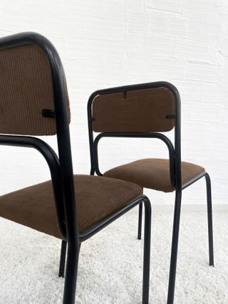 SILLAS BAUHAUS CORDUROY "BROWNIE". ITALY 70s