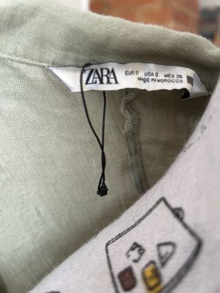 Kimono Zara Verde Talla XS