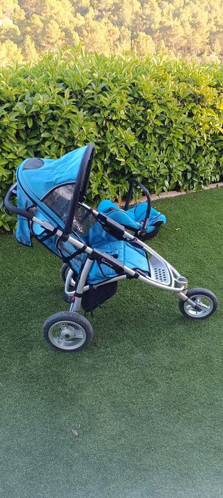 Cochecito Quinny Buzz Azul + Capazo + Silla Coche