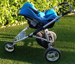 Cochecito Quinny Buzz Azul + Capazo + Silla Coche