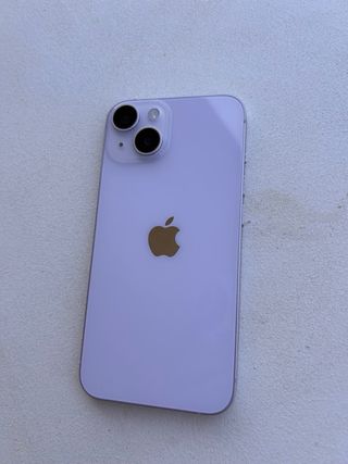iPhone 14 Morado + 2 Fundas + Caja