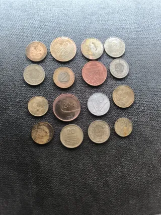 Lote de monedas antiguas variadas