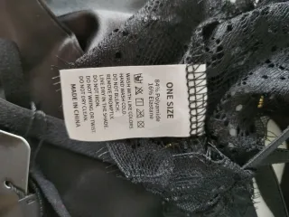 Body con apertura, nero, taglia unica