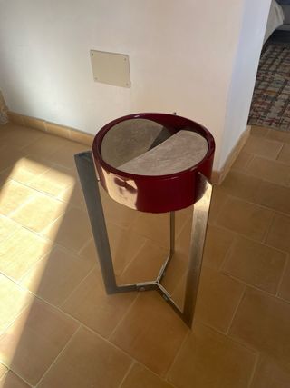 Cenicero Vintage Rojo y Metálico