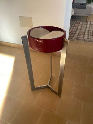 Cenicero Vintage Rojo y Metálico