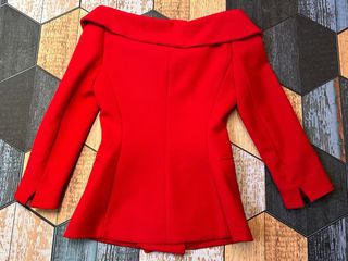 Blusa Zara Escote Barco Roja