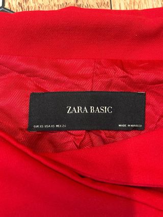 Blusa Zara Escote Barco Roja