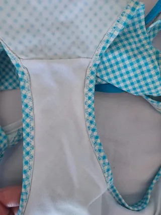 Bikini cuadros azul y blanco T.42