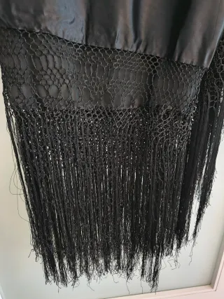 Mantón Manila Negro Bordado Multicolor