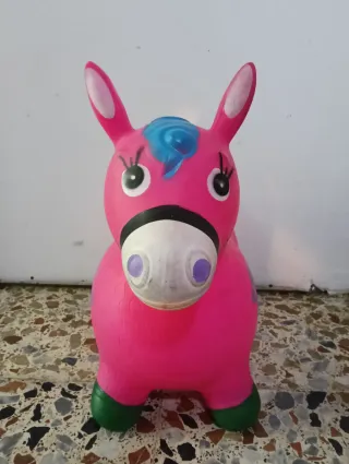 Burro saltarín rosa para niños