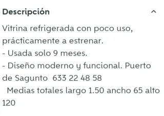 Vitrina Frío Casi Nueva