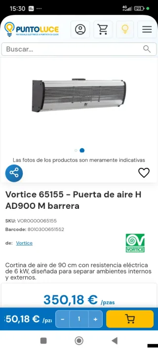 Cortina de aire VÓRTICE AIR DOOR Y AF900