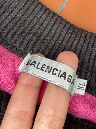 Maglione Balenciaga Nero Rosa Taglia XL