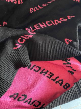 Maglione Balenciaga Nero Rosa Taglia XL