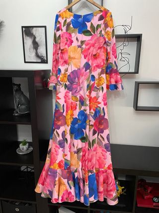 Vestido Flamenca Estampado Flores