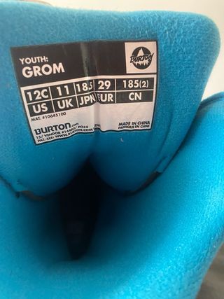 Botas Snowboard Burton Grom Talla 29