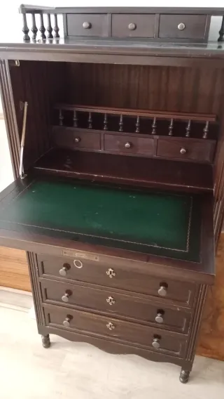 Secreter madera caoba con tapa escritorio abatible