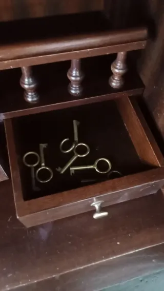 Secreter madera caoba con tapa escritorio abatible