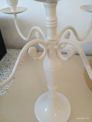 Candelabro bianco 5 bracci