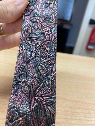 Cinturón Piel Sintética Flor Rosa Hebilla Oval
