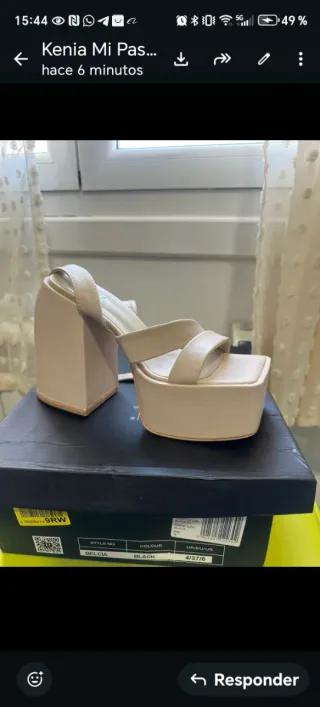 Botas de cuero burdeos talla 37