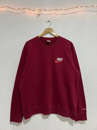 Sudadera Supreme x Nike Burgundy Talla L