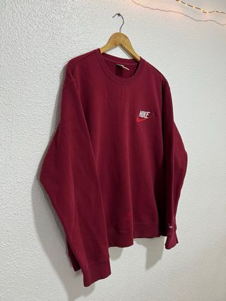 Sudadera Supreme x Nike Burgundy Talla L