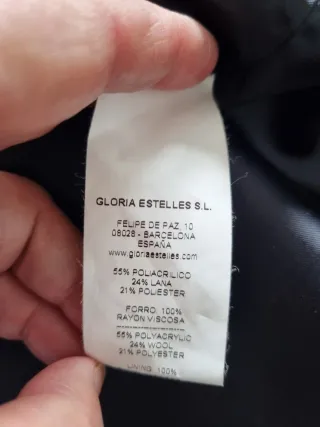 Abrigo Gloria Estelles Negro y Blanco
