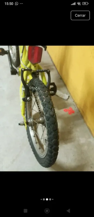 Bicicleta Orbea infantil amarilla